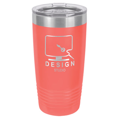 Engraved 20 oz Ring Neck Tumbler w/ clear lid